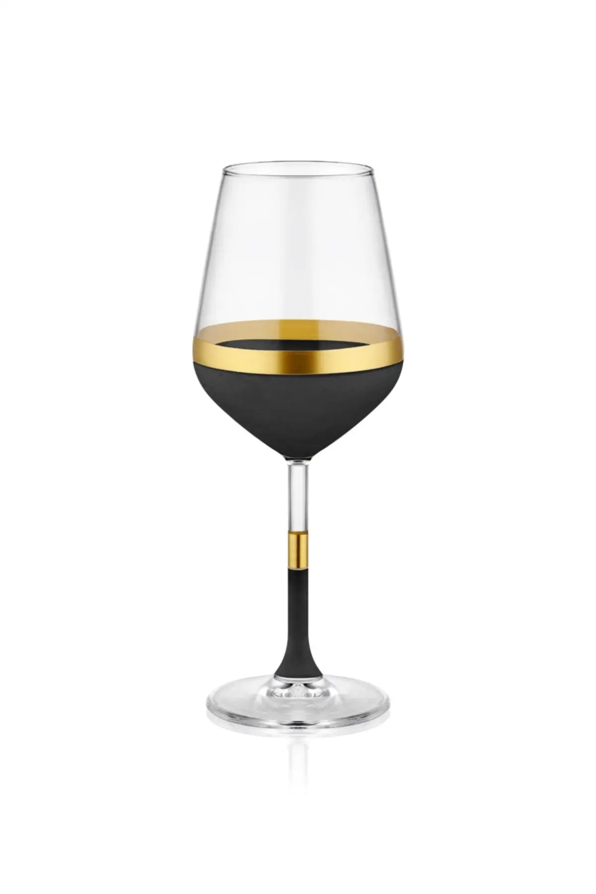 

The Mia Glow Wine Goblet 6 Pieces Set Black & Gold GLW0001
