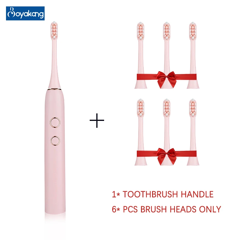 

Ультразвуковая электрическая зубная щетка Boyakang с вибрацией, 4 режима, IPX7, водонепроницаемое Зарядное устройство USB, щетинки Dupont, подарок для ...