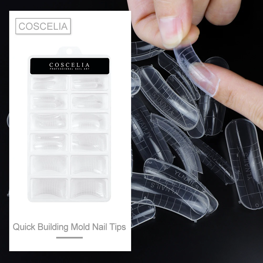120/500 шт. прозрачные формочки для ногтей двойная форма|Накладные ногти| |