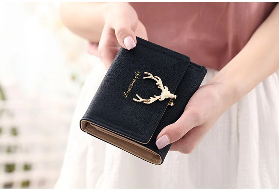 Женский кошелек женский кошелек Femme модный рога большой женский кошелек Длинный дизайнерский кошелек женский клатч женские кошельки