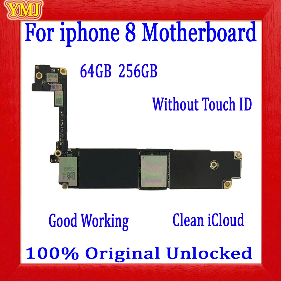 

64GB 256G For iPhone 8 4.7inch Motherboard Without Touch ID,Original Unlocked For iPhone 8 With IOS system Logic Board 100% test