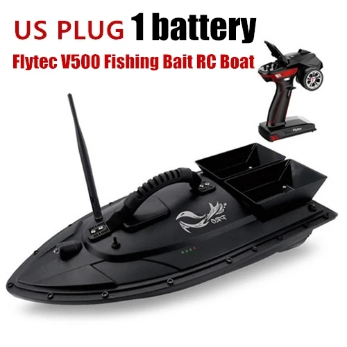 US 1 battery Flytec V500 Радиоуправляемая лодка для прикормки рыбы, дистанция до 500 м - Цвет: US 1 battery