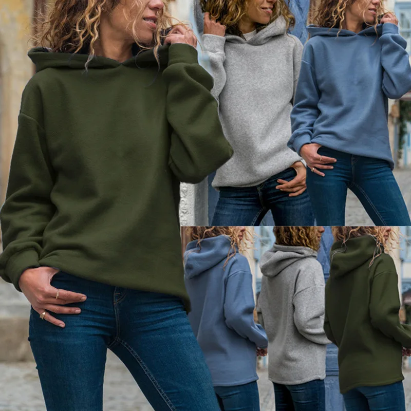 Горячая Распродажа Осень зима 2020 модная Толстовка с длинным рукавом женский топ