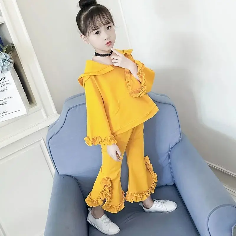 Весенне-осенний комплект одежды принцессы для маленьких девочек модные