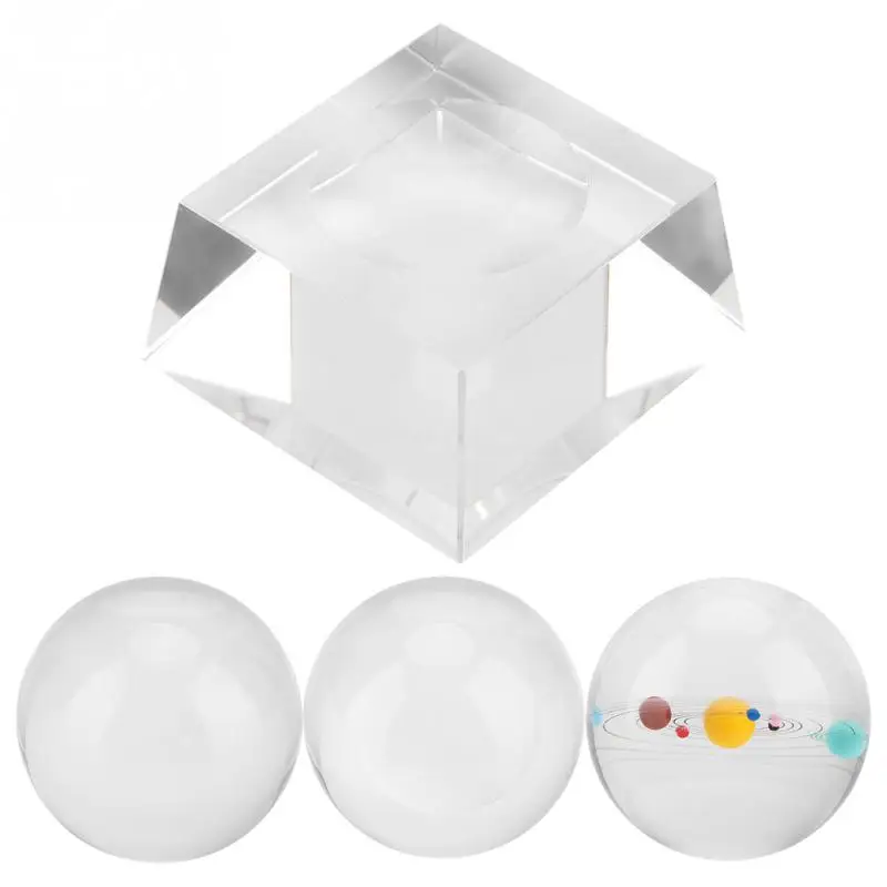 Прозрачный 3D Галактический Солнечный Шар 8 см хрустальный шар лазерная