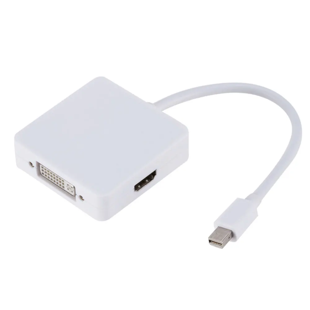 

3-in-1 Mini Display Port DP to HDMI VGA DVI Adapter Cable Converter for MacBook Data line
