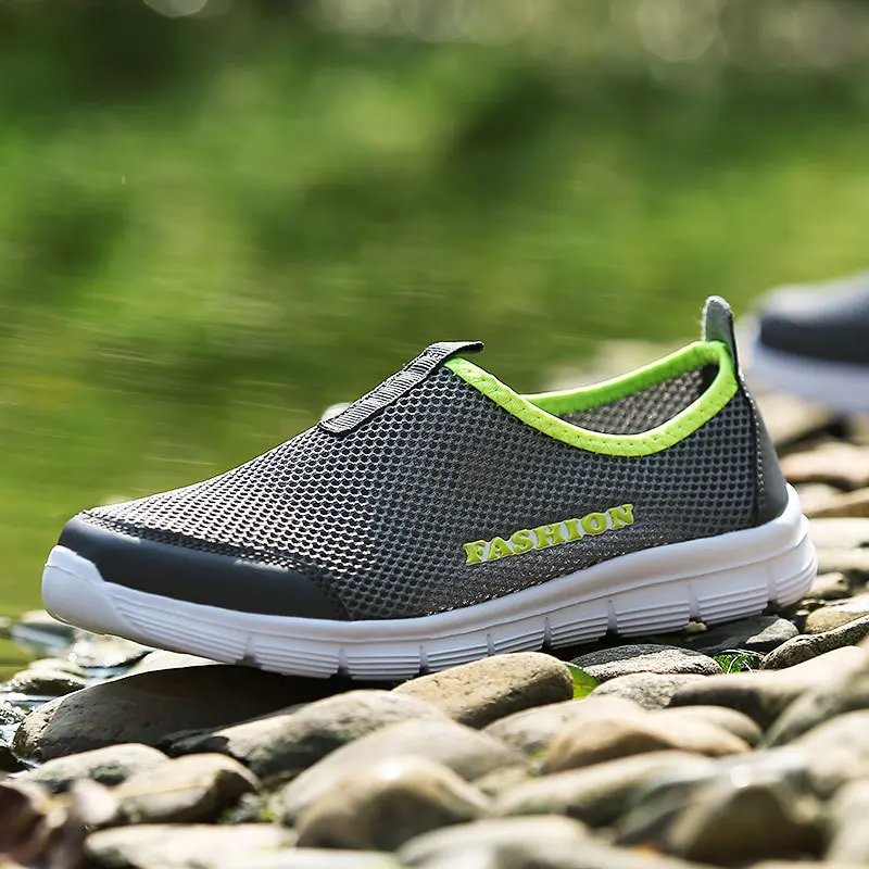 Summer 2018 New Men Shoes Sneakers Mesh Falt Casual Lofers Slip-on Low Cut Shallow Mouth Couple Non-slip Breathable | Обувь