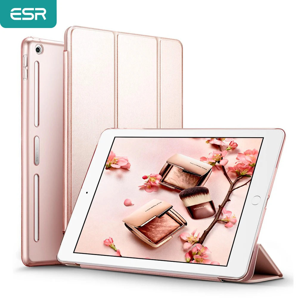 

Чехол для iPad 9,7 2017, передняя крышка из искусственной кожи ESR + мягкий бампер из ТПУ + задняя крышка ПК, автоматический спящий смарт-чехол для но...
