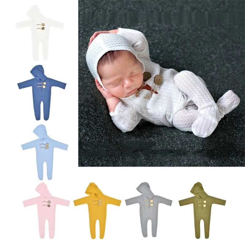 

Romper Newborn Photography Props Knitted Jumpsuit Baby Romper Infant Photo Cloth Unisex Christmas Rompers