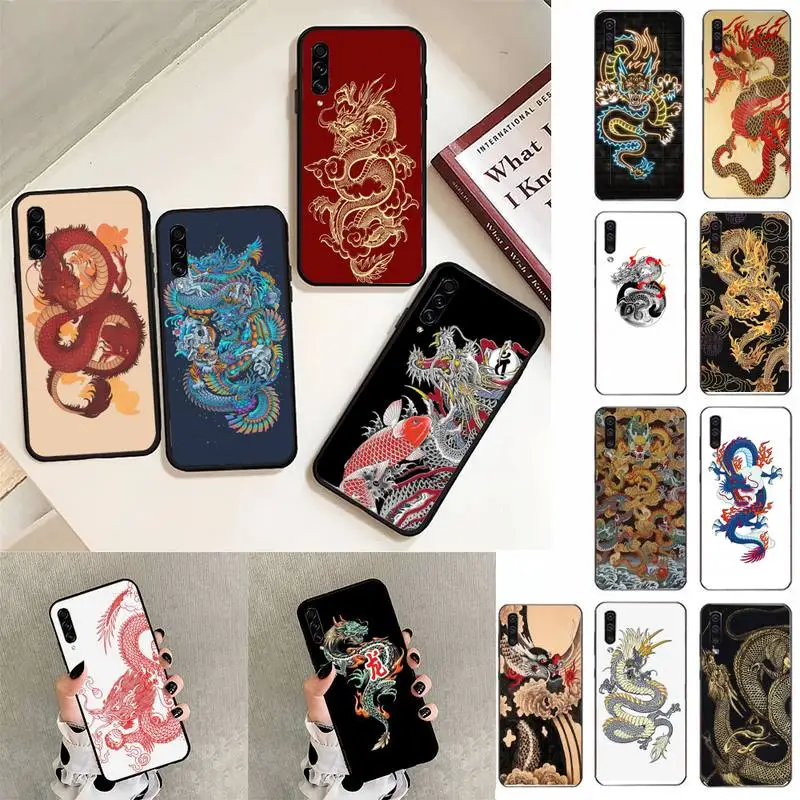 

Animal Red Dragon Painted Phone Case For Samsung Galaxy A30 A20 S20 A50S A30S A71 A10 A10S A6 plus Fundas Coque Bumper