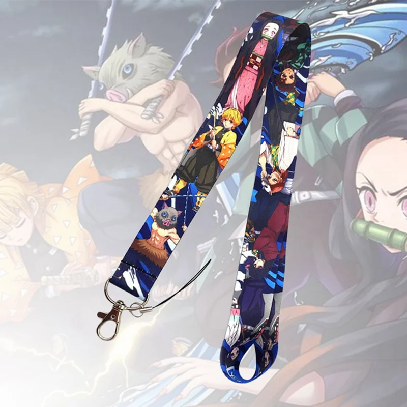 

Hot Anime Demon Slayer: Kimetsu No Yaiba Lanyard Id Badge Holder Key Neck Strap