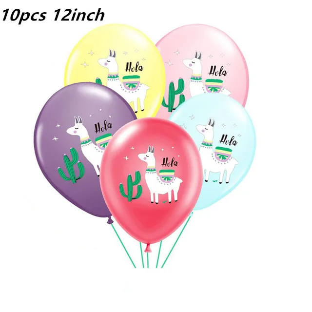 10pcs 12inch LISM Llama вечерние Llama Альпака бумажные тарелки салфетки для стаканчиков одноразовая соломка поставки животных с днем рождения украшения для детей - Цвет: 10pcs 12inch