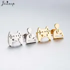 Jisensp корейский стиль панк геймпад серьги из нержавеющей стали игровой контроллер серьги-гвоздики модные ювелирные изделия для женщин подарок Вечерние