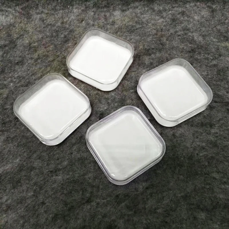 Мини цилиндрическая упаковочная коробка прозрачная подарочная размером 62x62x20 мм