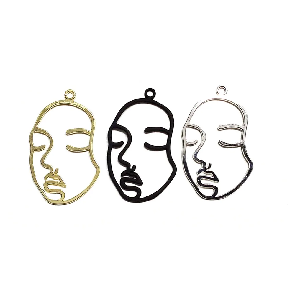 

40pcs face charms for women DIY jewelry accessories