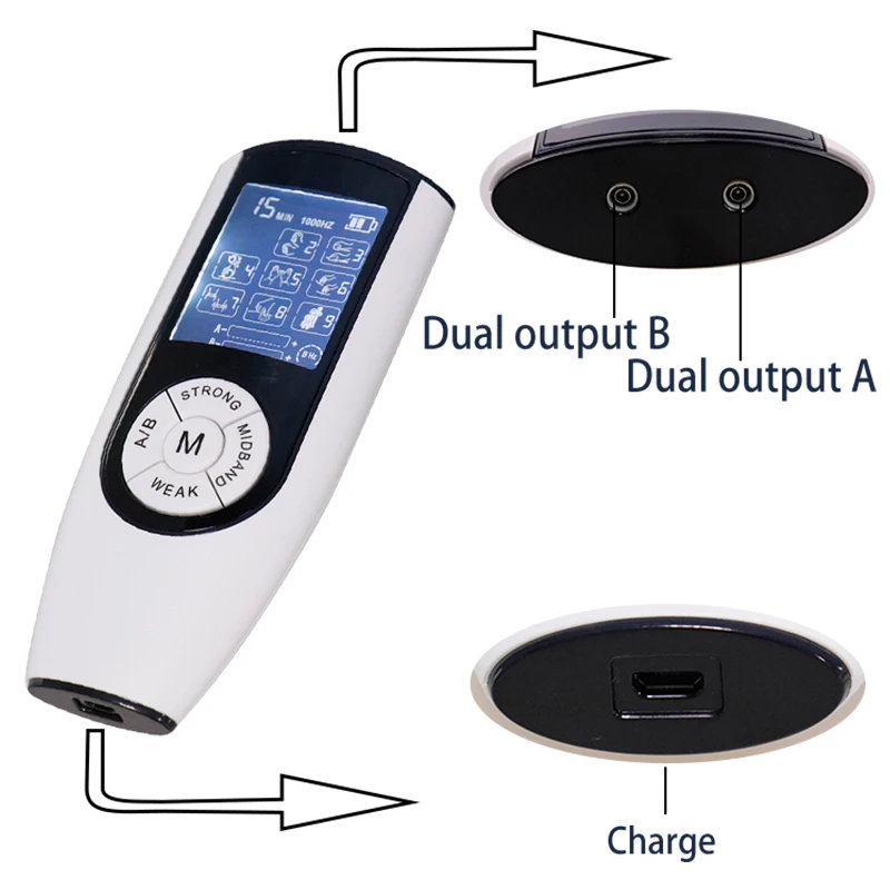 Двухканальный электрический стимулятор для всего тела расслабляющий массажер