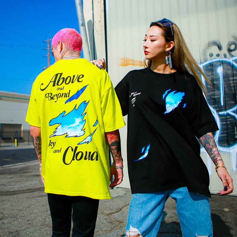 2020 летняя хипстерская Мужская футболка в стиле хип хоп с принтом облака