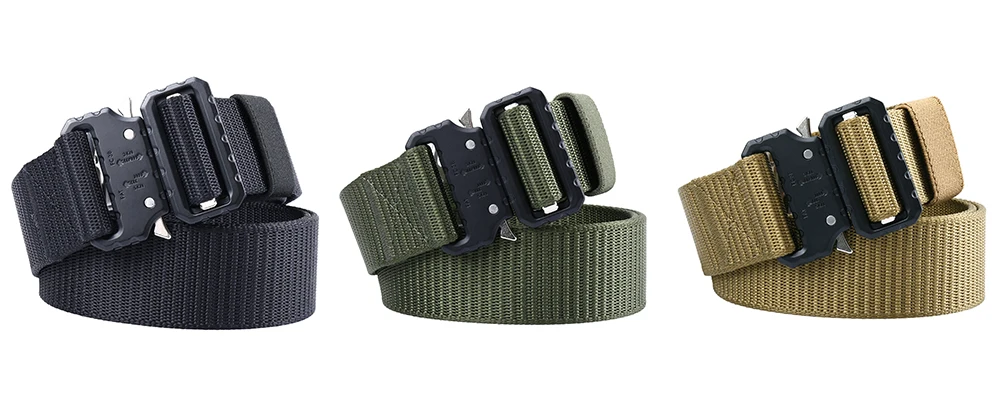 Tactical Belt Military Belt Army Combat Training Outdoor Hunting Adjustable High Quality Nylon Belt Security Accessories