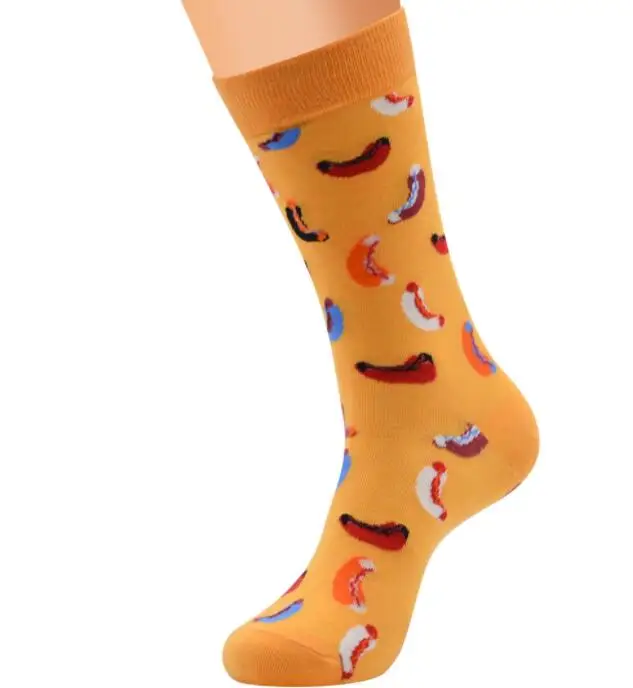 Модные художественные Носки с рисунком счастливые мужские носки из хлопка