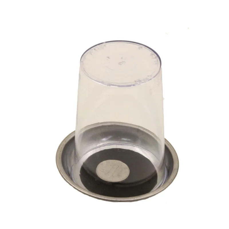 New Magic Trick Props Coin Penetrates Into The Cup Tricks Good Stretch COINS Through Glass Magical Steel Mat | Игрушки и хобби