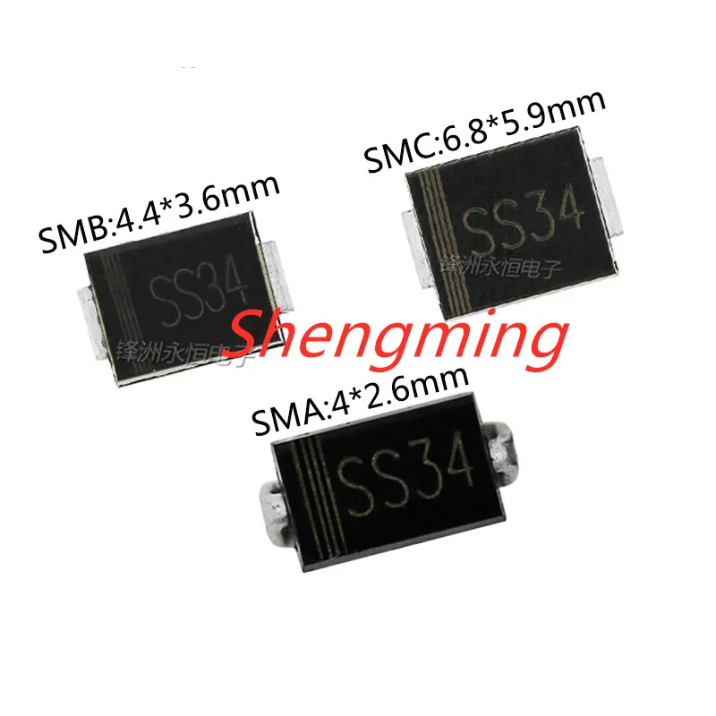 50 шт. SS34 SMA SMB SMC 1N5822 IN5822 3A 40В диод Шоттки|Диоды| |