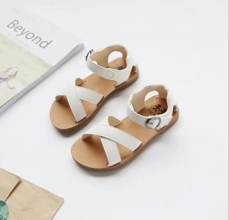 Обувь из ПУ кожи для девочек детские летние сандалии маленьких обувь