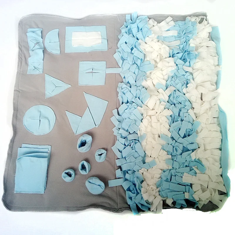 

Pet Dog Snuffle Mat Pet Sniffing Training Blanket Detachable Fleece Pads Dog Mat Relieve Stress Nosework Puzzle Toy Pet Nose Pad