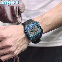 synoke sports men digital watches casual large dial waterproof alarm clock stop watch chronograph led display relogio masculino