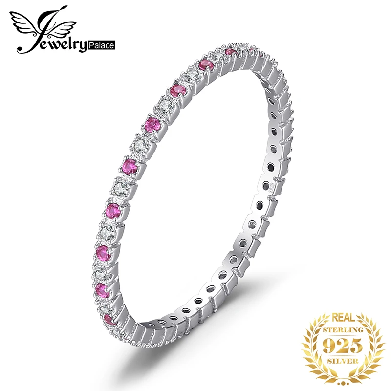 Jewelrypalace изысканный круглый создан Рубин обручальное кольцо для Для женщин Чистая