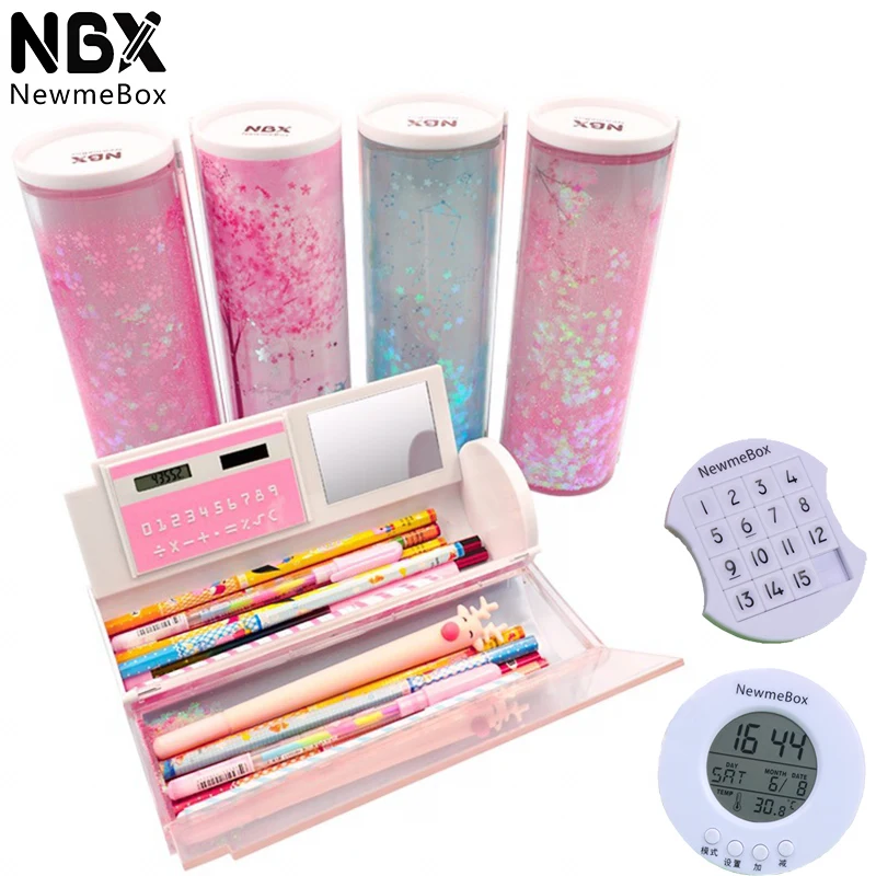 NBX круговой Kawaii пеналы многофункциональная зыбучие пески творческих пенал