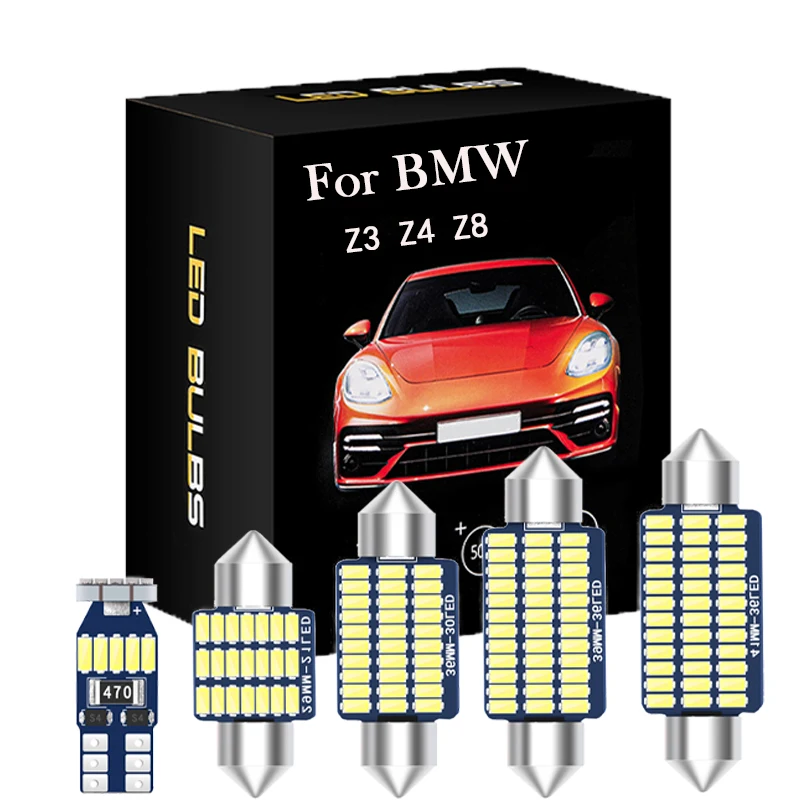 

HSMI For BMW Z3 E36 Z4 E85 E86 E89 Z8 E52 Coupe Roadster Canbus LED Interior Light Dome Map Trunk Error Free Bulb