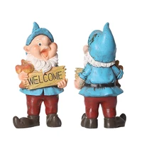 creative dwarf yard door welcome decorations pastoral simulation resin tabletop statue home decorat crafts ornaments