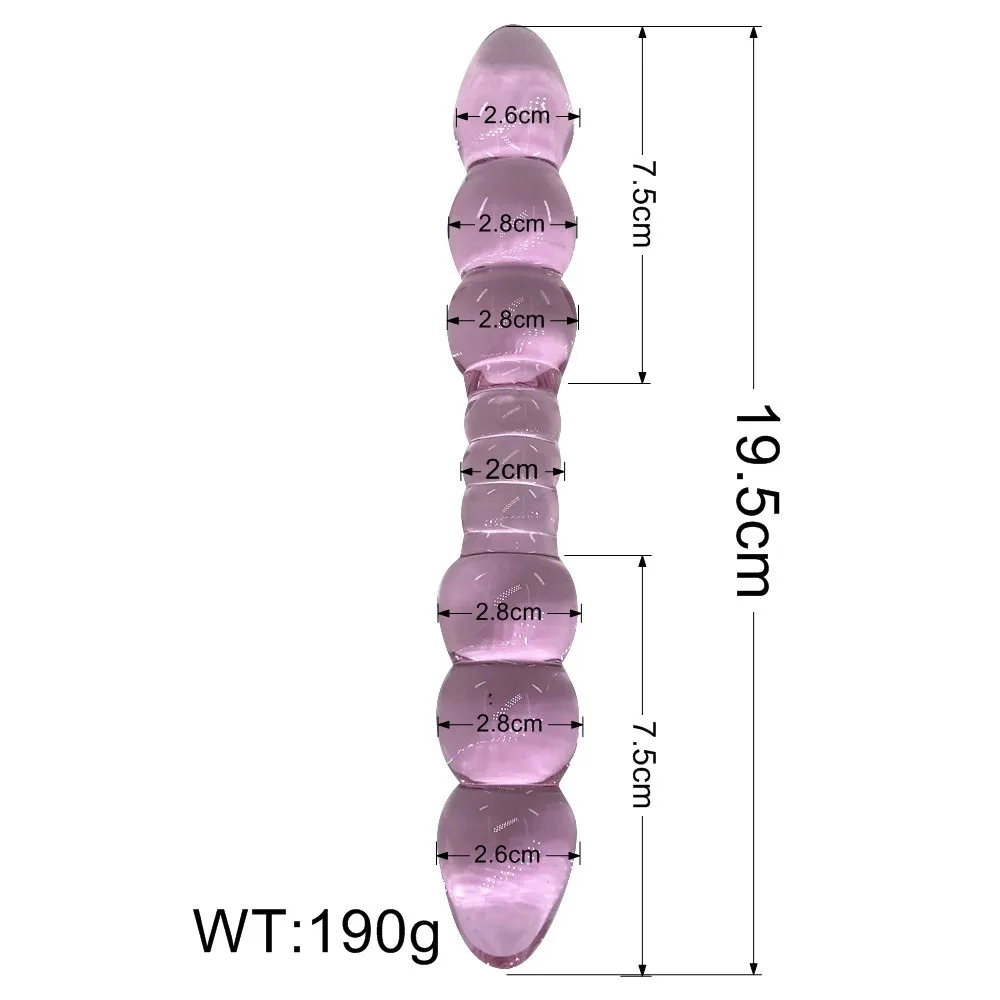 Purple glass Anal butt plug simulation penis Sex toy Adult products for women men female male masturbation | Красота и здоровье