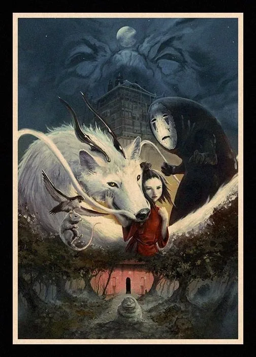 Настенные ретро постеры Perfect JL Hayao Miyazaki Spirited away крафт бумага Высококачественная