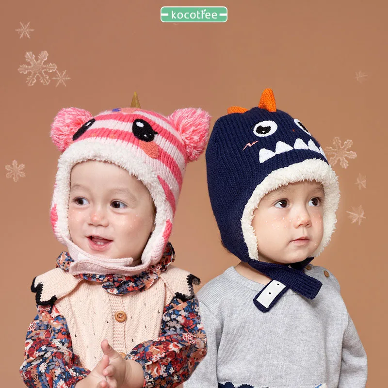 

Детские вязаные шапки, 1-4-10 лет для детей, шерстяная зимняя шапка для детей девочки, осенняя и зимняя шапка с ушанкой, детские шапки для мальчиков