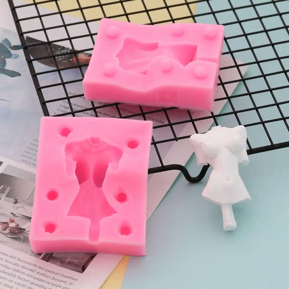 50-916 Кукла средства ухода за кожей 3D силиконовая форма для фонданов, шоколада для декорирования торта глины пресс-форма для мужские и женские DIY Инструменты для выпечки для свадьбы - Цвет: 50-916