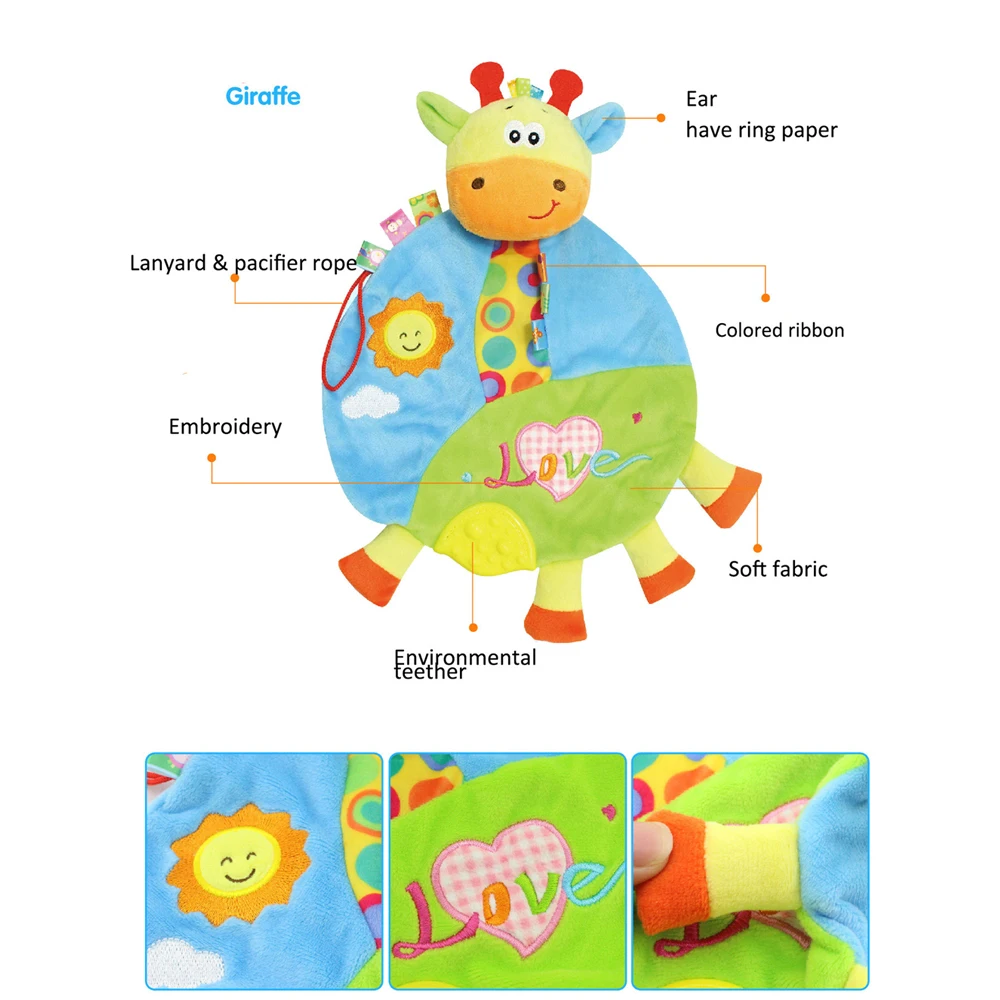 Детские игрушки TOLOLO для новорожденных успокаивающие зубы животные тканевые рук
