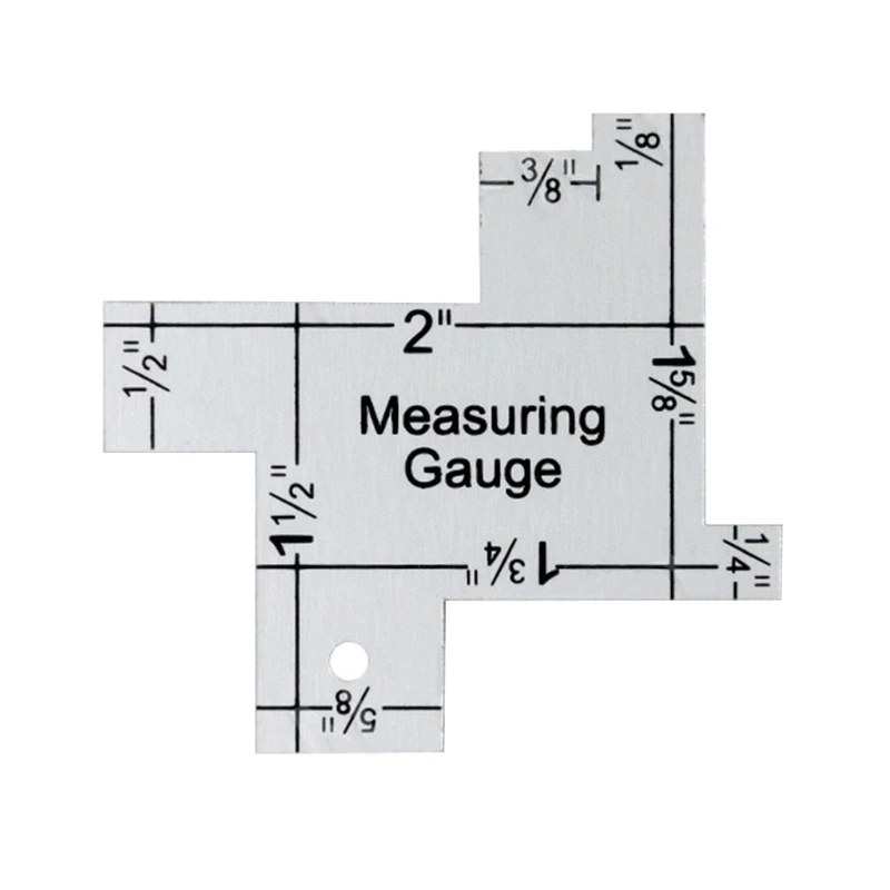 

Multi-purpose Measuring Gauge Aluminum Ruler Irregular Metal Sewing Ruler