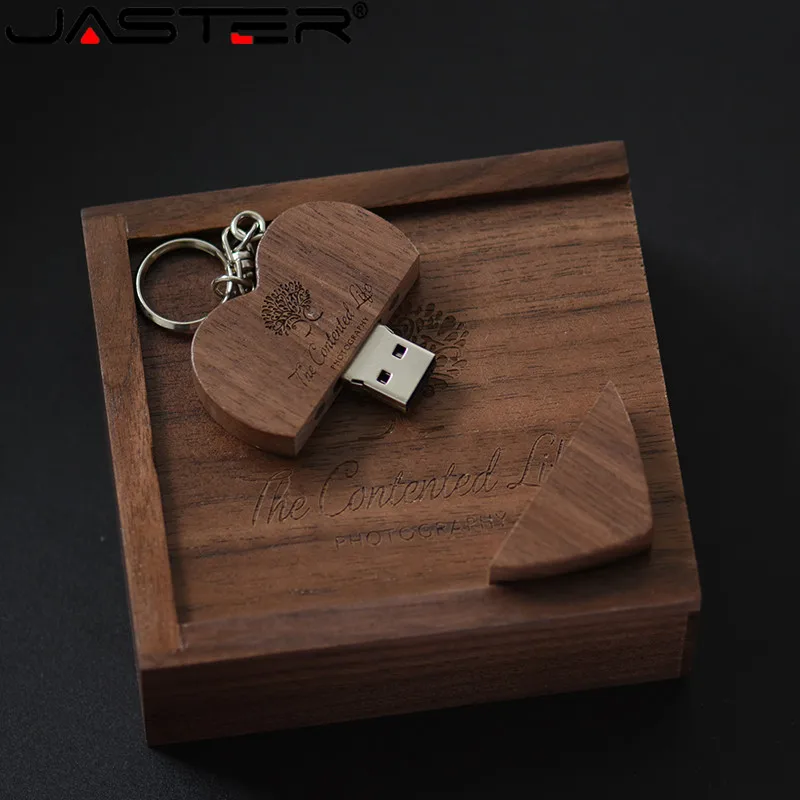 JASTER(более 10 шт. бесплатный логотип) Usb накопитель 8 ГБ 16 ГБ 32 ГБ 64 Гб Usb флеш-накопитель карта памяти Флешка дерево Usb+ коробка свадебный подарок