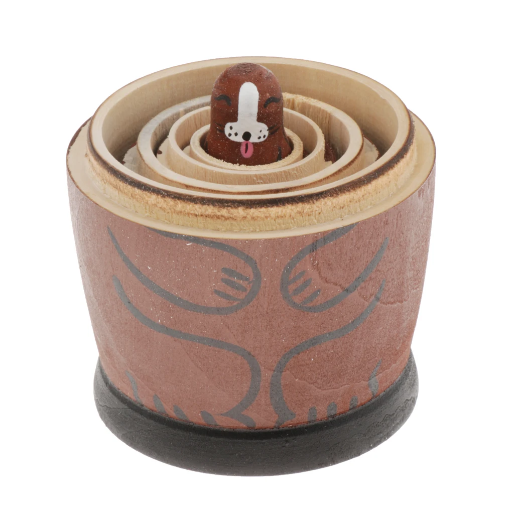 

5pcs Set Wooden Russian Stacking Doll Creative Nesting Doll Matryoshka Kids Gift