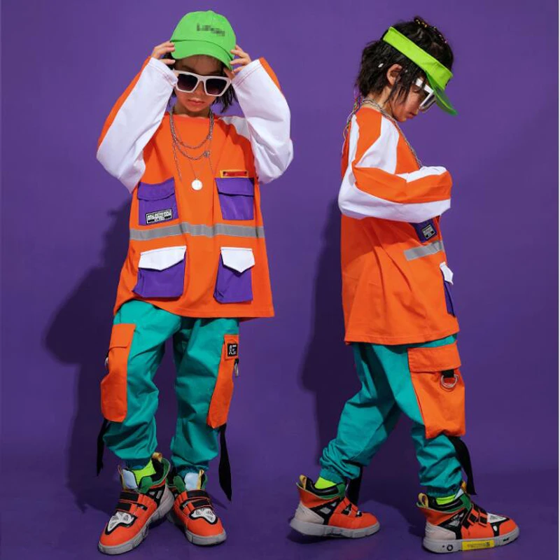 Детская одежда для бальных танцев в стиле хип хоп свитшот штаны бега девочек и