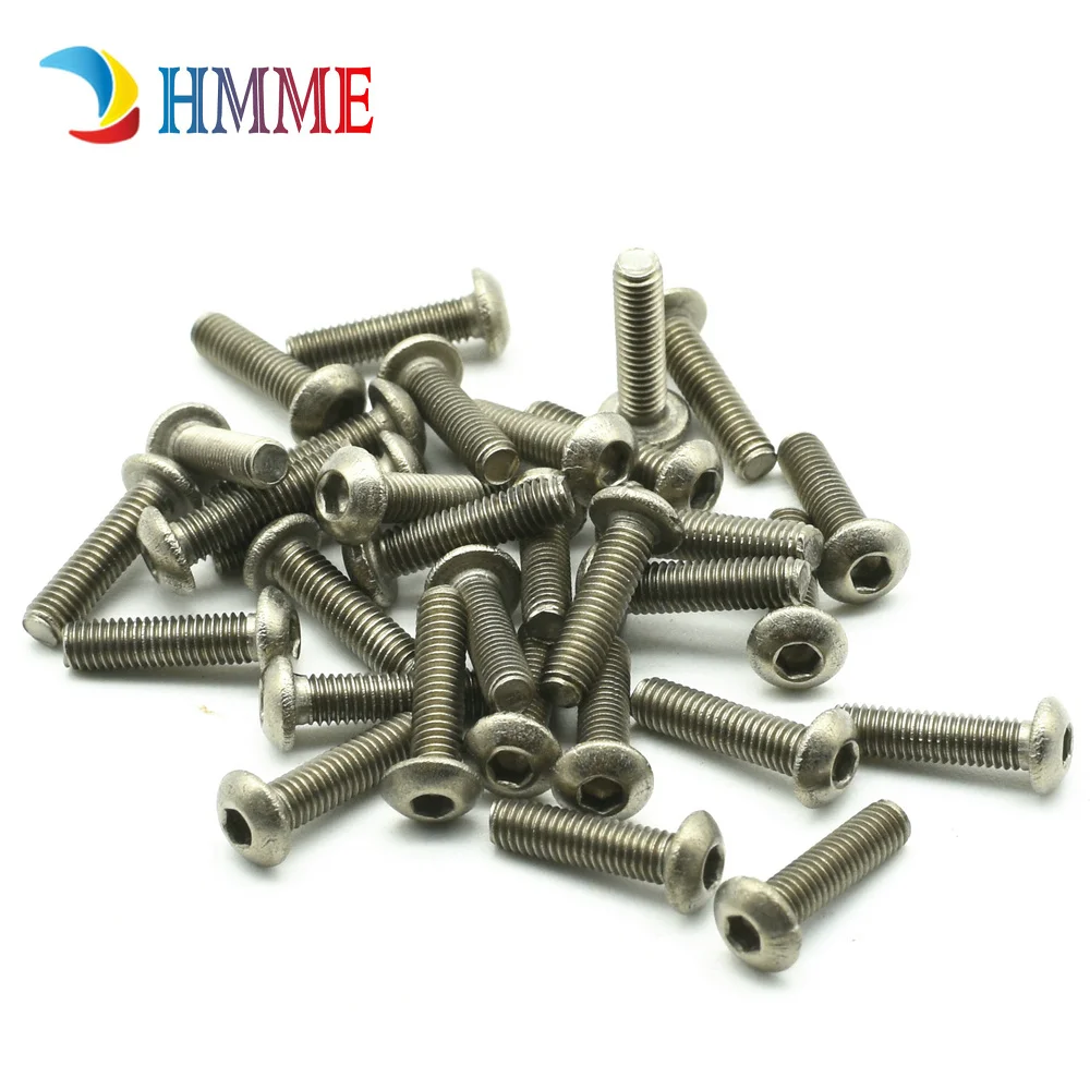 Титановый Болт M3 M4 M5 m6 стандартная круглая головка шестигранная розетка Ti