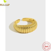 925 sterling silver multi layer spring shape open rings for women light luxury 18k gold female fine jewelry