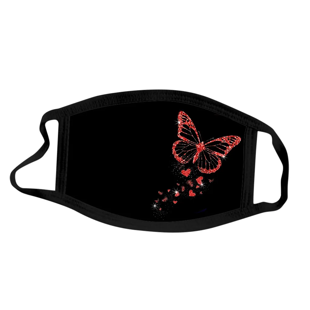 

10pc Reusable butterfly Fabric Face Mask For Adult Reusable Mascarillas Face Protect Mask Breathable Outdoor Mouth Cover Masks