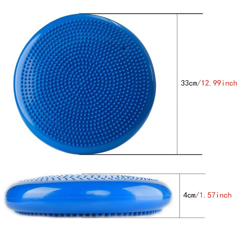 Тренировочная балансировочная подушка для йоги надувная Массажная шариковая