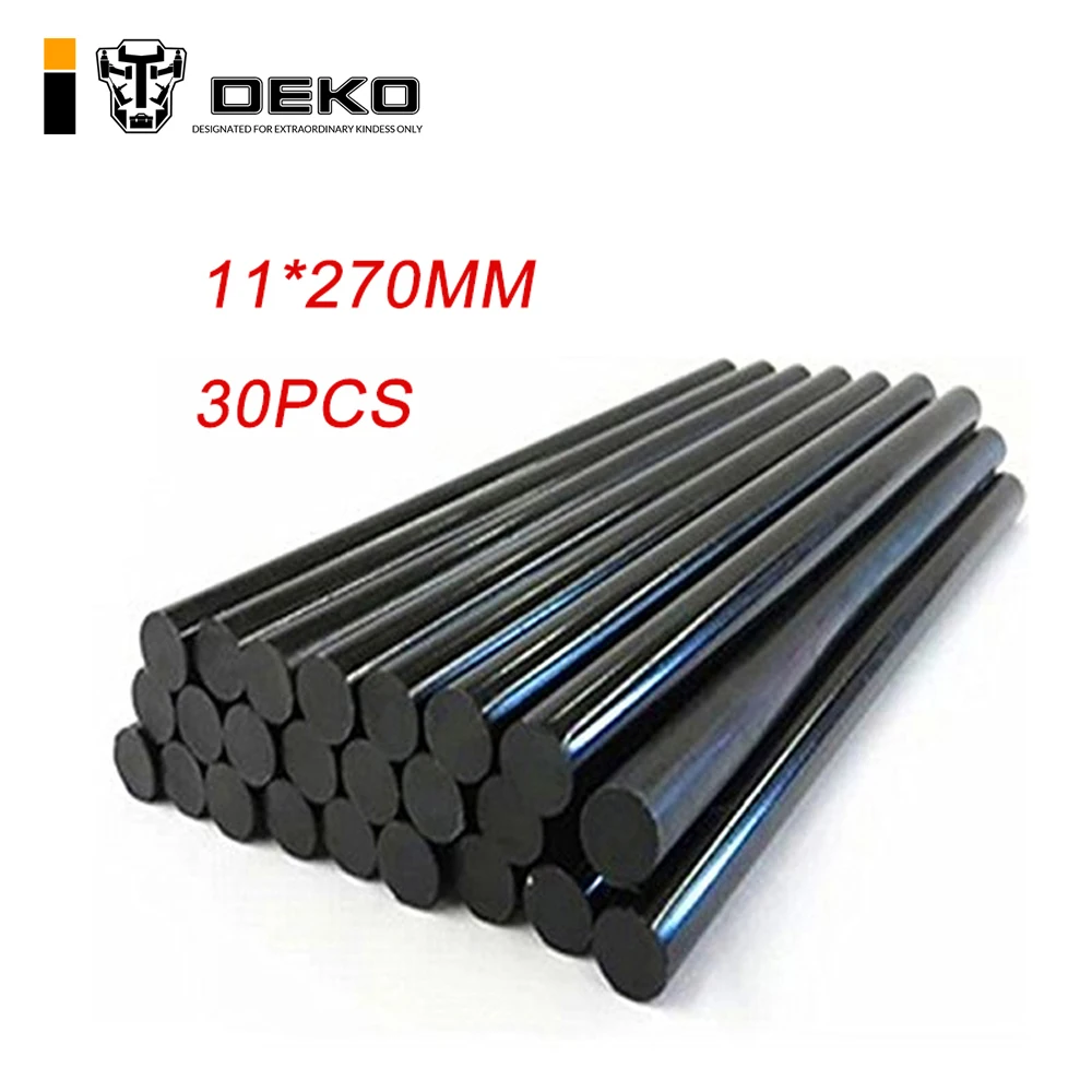 

DEKO 30pcs Diameter 11mm Black high viscosity Hot Melt Glue Stick Professional Length 270mm DIY Glue Gun Sticks Paste Tools