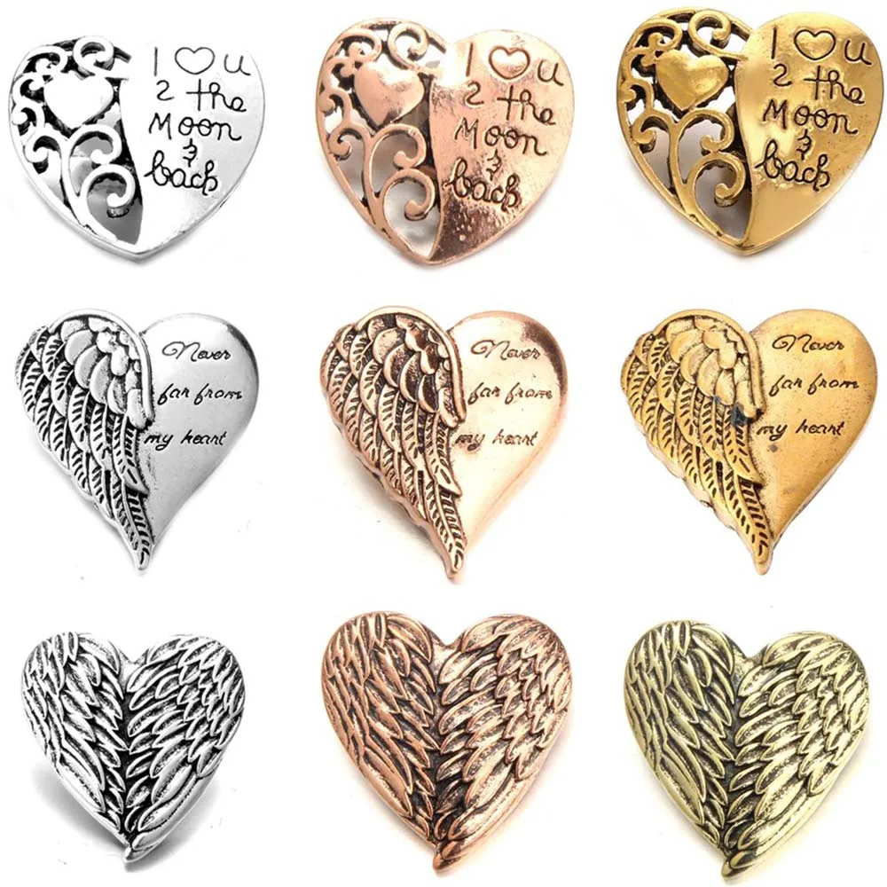 5 шт./лот новые ювелирные изделия с защелкой Крылья Ангела цветы металлическая