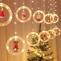 merry christmas santa claus led curtain light christma decorations for home christmas tree decorations xmas natale new year 2022