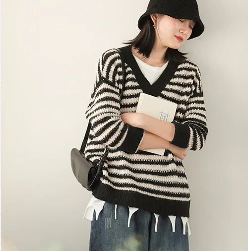 Женский свитер осень зима вязанный выдолбленный пуловер 2019 новые женские топы