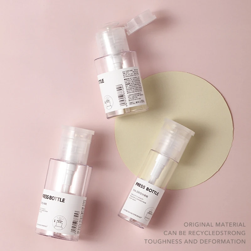 

1 Set Empty PET Clear Bottles with Pump Sanitiser Soap Dispenser